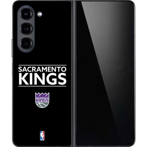 NBA Sacramento Kings Standard - Black Galaxy Z Fold5 5G Skin